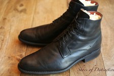 Paraboot Black Leather Derby Boots Shoes Mens UK 10 US 11 EU 44
