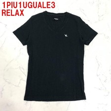 Unopiu Uno Guare Tre Relax Short Sleeve T-Shirt Cotton Black M