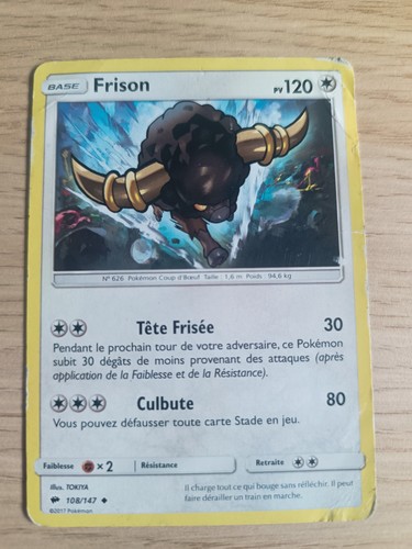 Carte pokémon frison 108 147 - pokémon, 108/147