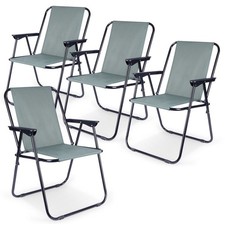 Chaise de camping pliante 4pcs