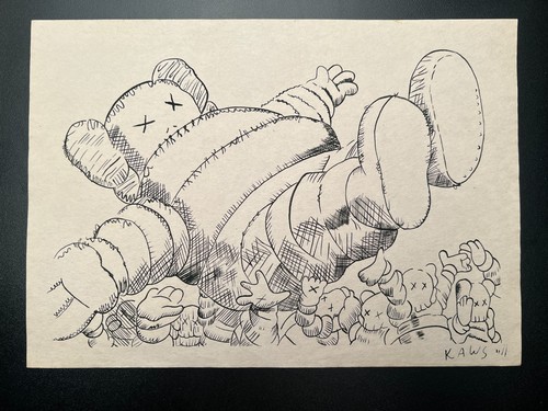 Dessin kaws sur - dessin, (fait