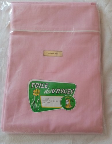 Drap plat ancien coton - , 180x300