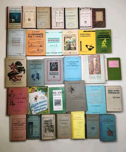 Lot anciens livres manuels