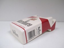 CENDRIER CERAMIQUE PUB MARLBORO Forme PAQUET CIGARETTES 10.5 x 5.7 x 4 Vintage