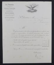 Invoice PARIS INSURANCE LE PHENIX life annuity life annuity illustrated billhead 106