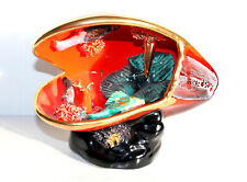 VALLAURIS PRETTY OLD NIGHTLIGHT LAMP MOLD FISH CORALS, ENAMELLED CERAMIC
