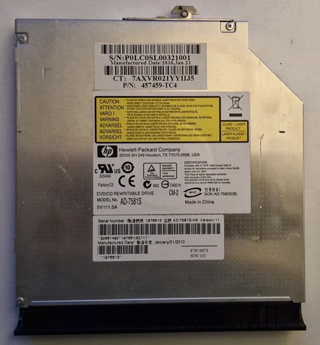 Lecteur graveur dvd - lecteur, hp