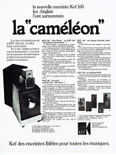 Publicité Advertising 038  1978   enceintes KEF 105 caméléon  hi-fi