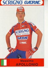 CYCLISME carte cycliste MASSIMO APOLLONIO équipe SCRIGNO GAERNE 1997