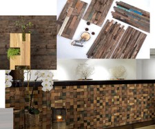 Panneaux en Bois 3D Décor Mural Recycelte Bootsplanken Naturelle Brique Murale