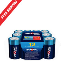 Rayovac High Energy D Batteries (12 Pack), Alkaline D Cell Batteries