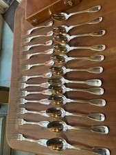 12 couverts filet, métal