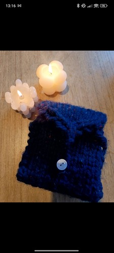 Pochette liseuse tricot - pochette,