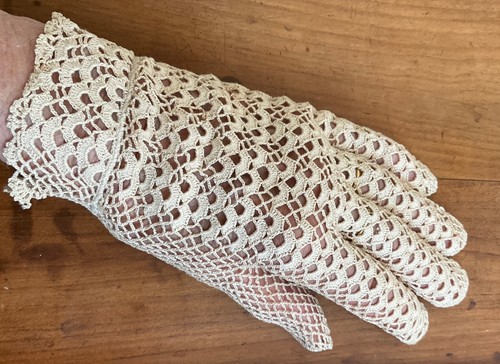 Paire gants anciens fait - gants,