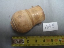 antique bayonet socket turned wooden walker plug 1930 (ref AA9) 