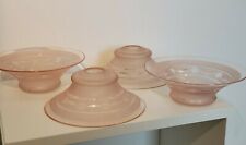 4 Pink Glass Tulips Shade Pendant Lamp