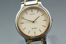 vintage 1987 [Near MINT] New batt seiko Dolce 7741-6050 Quartz Mens Watch Japan