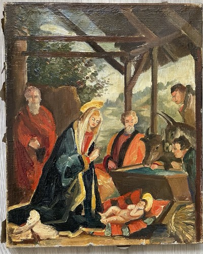 Tableau ancien huile - tableau,