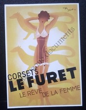 Publicité CORSET LE FURET  illustration ROGER PEROT advert