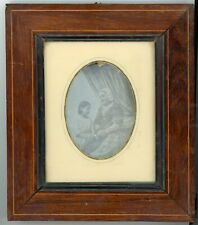Daguerreotype 1846 Madame Escoffier & Her Moving Little Daughter Pitchpin Frame 