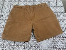 Vintage Carhartt Carpenter Shorts B25 Brown Workwear Duck Canvas Mens Size 44