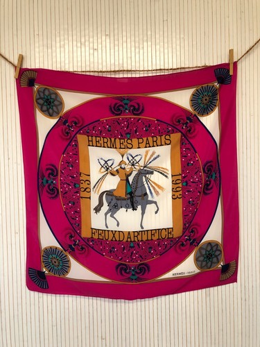 Foulard carré 90cm vintage - foulard,