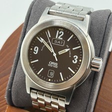 Near MINT ORIS Big Crown 7500 Day-Date Black Dial Auto 40mm Men's Watch JAPAN