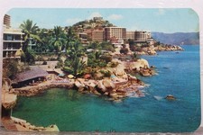 Mexico Gro Acapulco Caletilla Beach Postcard Old Vintage Card View Standard Post