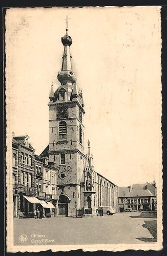 Cpa chimay grand place - chimay,,
