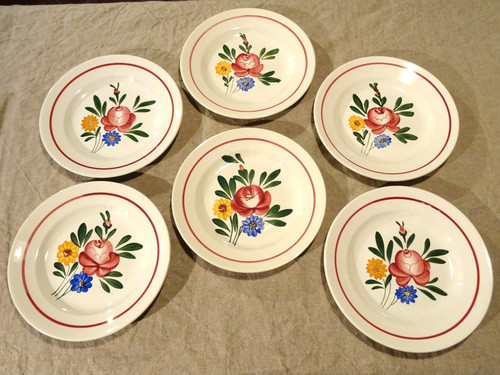 Assiettes plates faïence - assiettes,