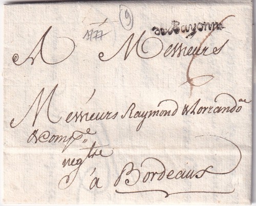Marque postale 1777 de - postale,
