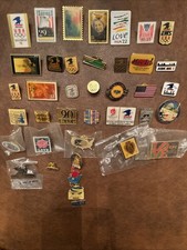 35 Vintage USPS Post Office Lapel and Stamp Pin Lot