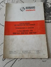 éclaté pieces de tondeuse Bernard moteurs BM60 - 70 - 100 - 102 - 104