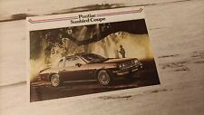 Prospectus / Brochure PONTIAC Sunbird Coupe 1978 Belgique 