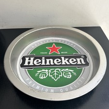 A12 VINTAGE HEINEKEN BEER ADVERTISING METAL ROUND TRAY (READ) 39CM
