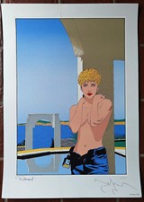 RENAUD - Sérigraphie JESSICA BLANDY EN MEDITERANNEE - 199 ex. 1995