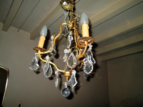 Lustre cage bronze - cage,