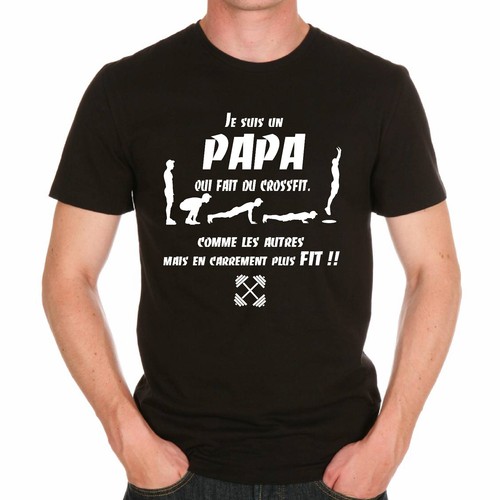 Shirt homme papa crossfit - t-shirt, crossfit"