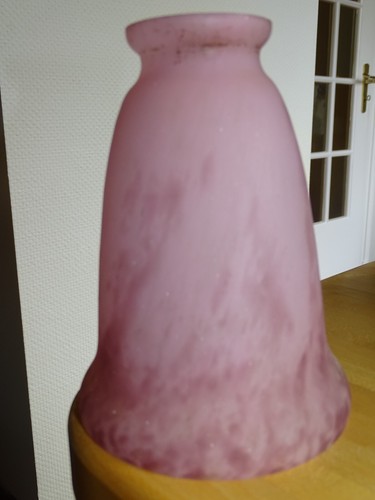 Ancienne tulipe verre pate - un,