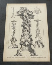 Antique board Ar. Guérinet editor Paris SPECIMEN oak et longuet