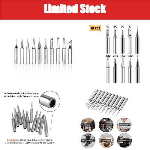 10pcs pointes fer - fer, souder