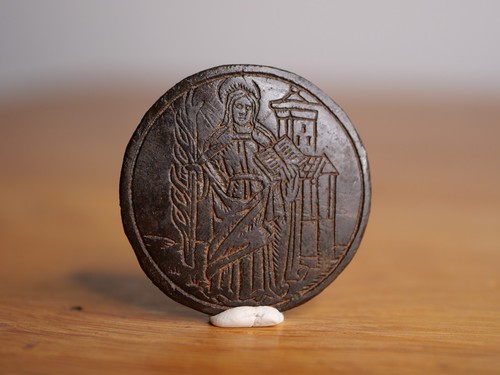 Enseigne bouton pèlerinage - de,