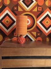 Lampe Pied en verre Orange