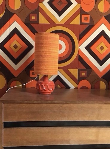 Lampe orange abat jour robert - orange,
