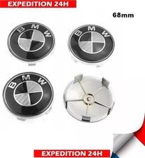 4x Logo Jante BMW Noir gris