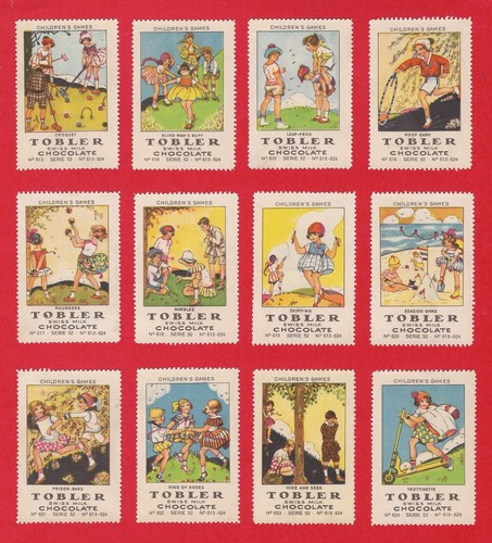 Poster stamps children games - children,