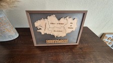 CADRE CARTE BRETAGNE Unique Découpe Laser - Contreplaqué Bouleau 3mm - Format A4