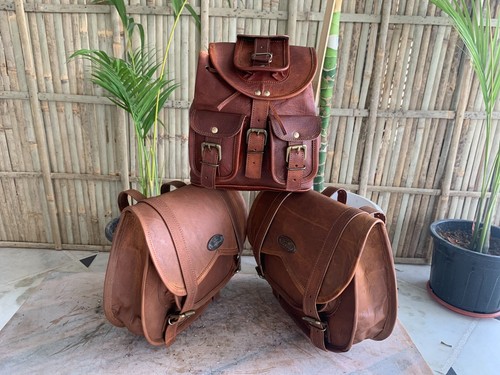 Pochette moto cuir deux - , sacs