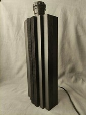 LAMPE A POSER EN BOIS DESIGN CONSTRUCTIVISME MODERNISTE NOIR EBENE? H.37.5CM