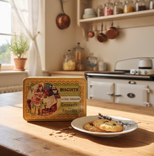Vintage La Cure Gourmande Metal Box - Crunchy Almond Cookies